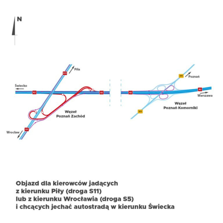 Remont węzła Poznań Zachód 21.08.2023