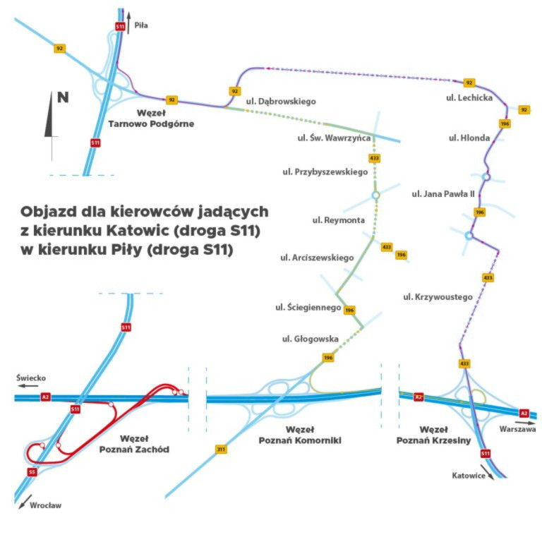 Remont węzła Poznań Zachód 21.08.2023