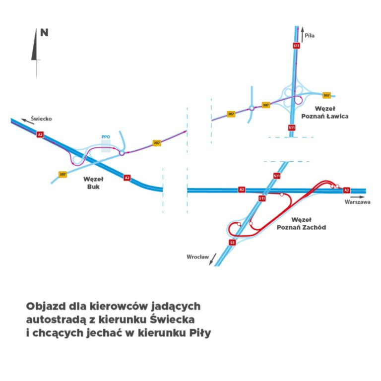 Remont węzła Poznań Zachód 21.08.2023