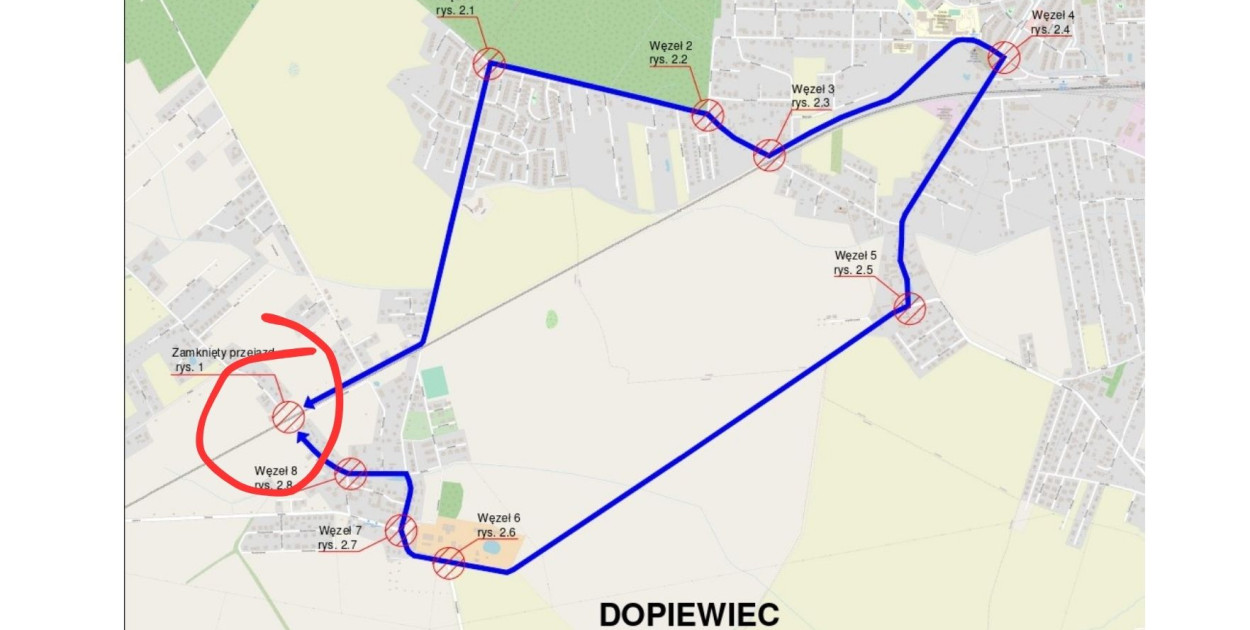 Zamknięty przejazd PKP w Dopiewcu 13-21.10