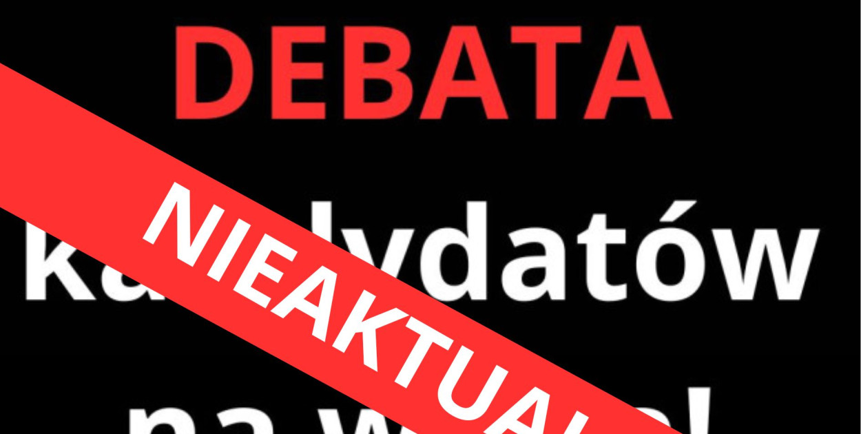 Nie będzie debaty kandydatów na wójta